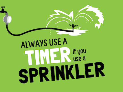 tips always use a timer sprinkler